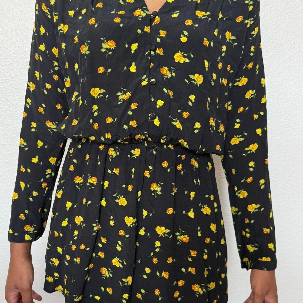 Rails Black And Yellow Floral